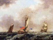 Francis Swaine, A royal yacht and a merchantman in choppy seas
